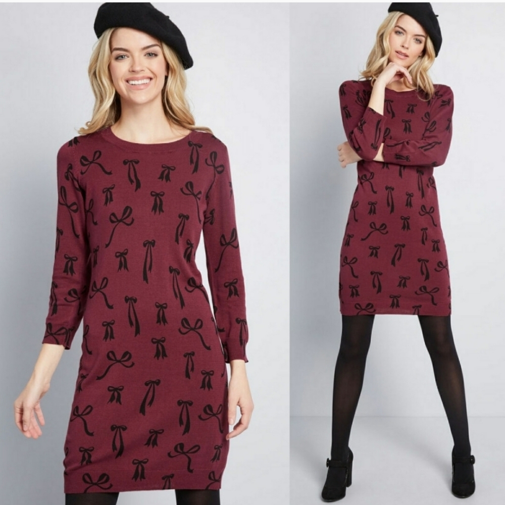 Modcloth NWT Knit the Mark Sweater Dress Size Small